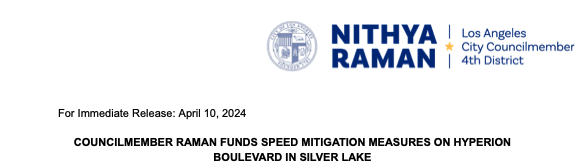 Councilmember Raman Funds Speed Mitigation Measures